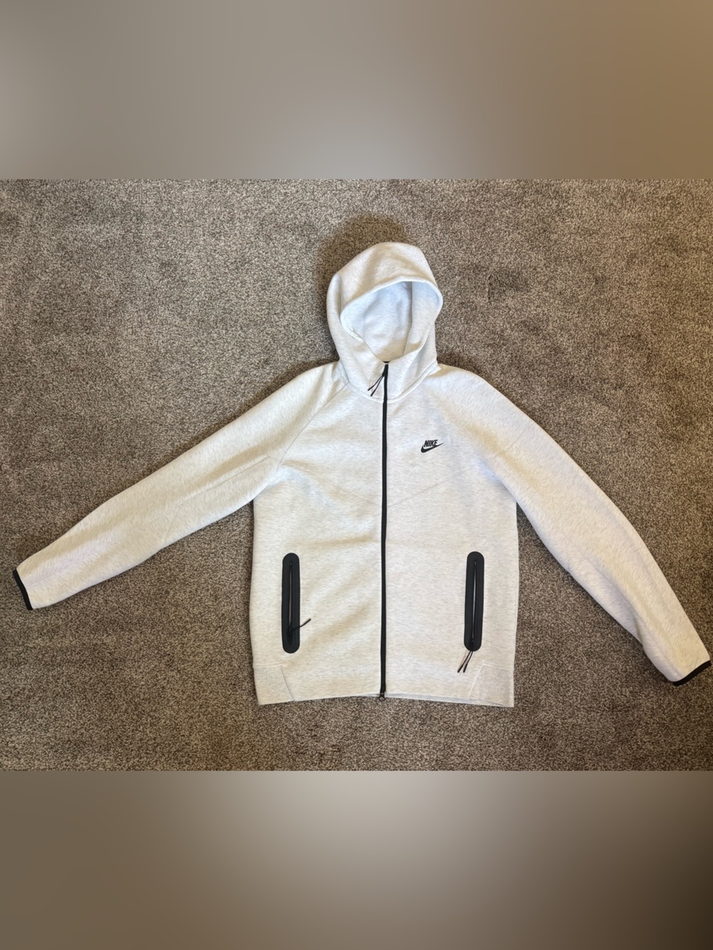 Nike Tech Fleece Windrunner Hoodie - Heathered White